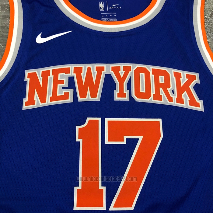 Camiseta New York Knicks Jeremy Lin #17 Icon Azul